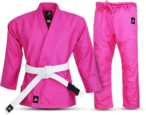 زي BJJ Gi للسيدات خفيف الوزن برازيلي Jiu Jitsu، 350 جرام في المتر المربع كيمونو قطن منكمش مسبقًا لمسابقات التدريب in Kuwait