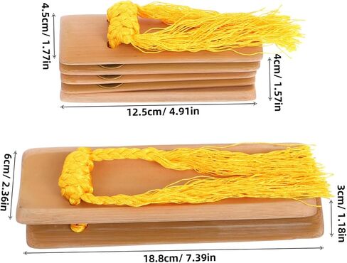 Kisangel 2pcs Kuaiban Percussion Instrument Traditional Chinese Castanet Noisemaker Improves Performance Quality Distinctive Sound for Engaging Shows for Adults in Saudi Arabia