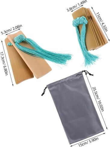 1set Hand Clappers for Music Bamboo Castanet Traditional Kuaiban Percussion Instrument for Adults in Saudi Arabia