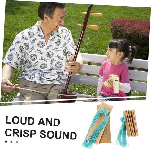 1set Hand Clappers for Music Bamboo Castanet Traditional Kuaiban Percussion Instrument for Adults in Saudi Arabia