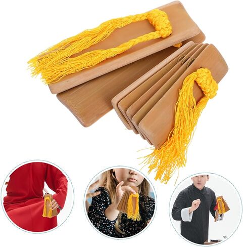 2pcs Chinese Kuaiban Castanet Percussion Instrument for Folk Music and Festival Performance Unique Acoustic Effect for Engaging Stage Shows and Speech Competitions in Saudi Arabia
