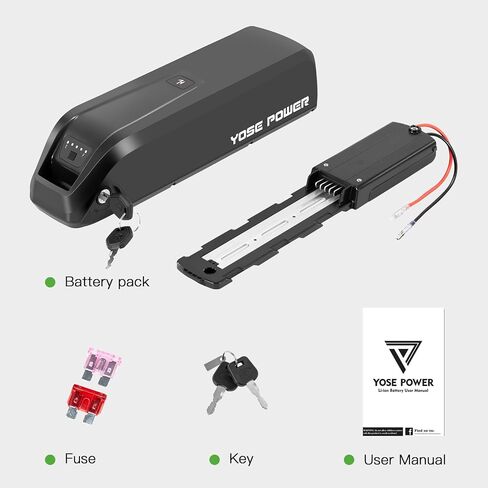 Yose Power 48V 13Ah Ebike Battery for 800W/ 750W/ 500W/ 350W/ 250W/ 100W Motor Electric Bicycle Battery Compatible with Heybike for Race max/Mars 2.0 with USB Port and Keys in Saudi Arabia