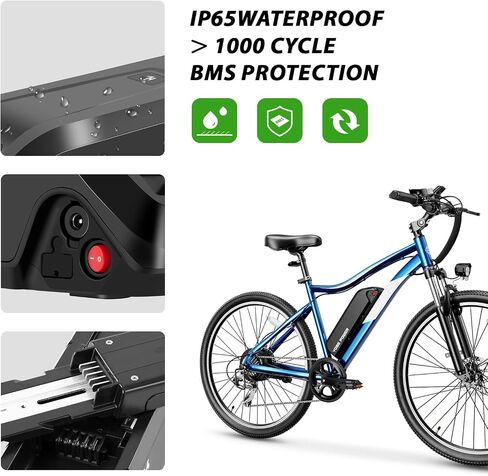 Yose Power 48V 13Ah Ebike Battery for 800W/ 750W/ 500W/ 350W/ 250W/ 100W Motor Electric Bicycle Battery Compatible with Heybike for Race max/Mars 2.0 with USB Port and Keys in Saudi Arabia