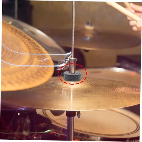8pcs Drum Cymbal Felt Pads Set Non Slip Noise Reduction Accessories Easy Installation for All Drum Suitable for Practice Performance Fit Cymbal Replacement in Saudi Arabia