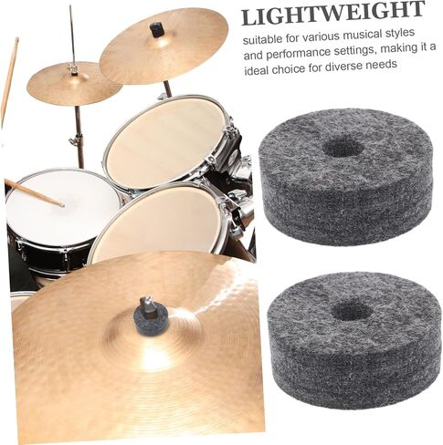 8pcs Drum Cymbal Felt Pads Set Non Slip Noise Reduction Accessories Easy Installation for All Drum Suitable for Practice Performance Fit Cymbal Replacement in Saudi Arabia