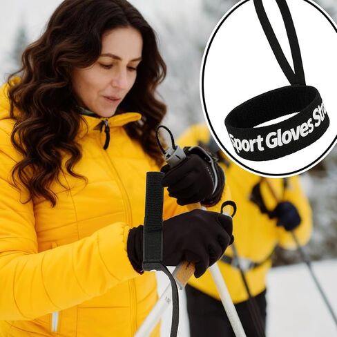 Jansun Sport Glove Strap, 6pcs Elastic Ski Glove Leash Holder Safety Strap for Hanging Skiing Outdoor Activities in Saudi Arabia
