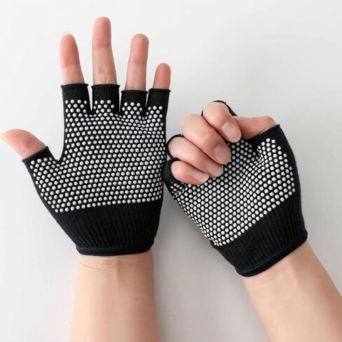 Women Yoga Gloves Cotton Fitness Half Finger Gloves Breathable Outdoor Cycling Pilates Sports in Saudi Arabia