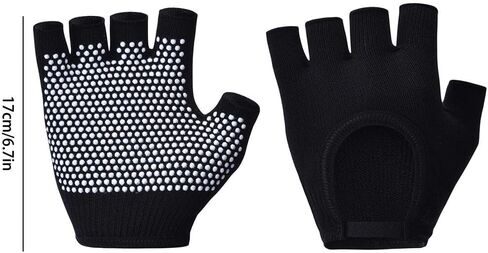 Women Yoga Gloves Cotton Fitness Half Finger Gloves Breathable Outdoor Cycling Pilates Sports in Saudi Arabia