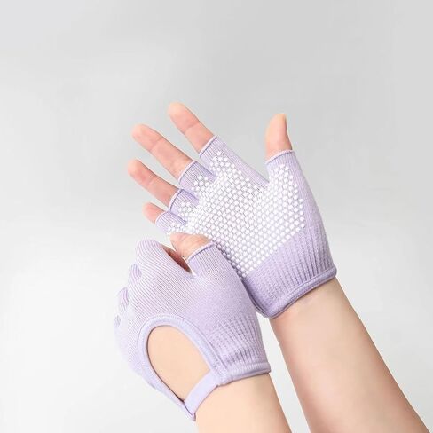 Women Yoga Gloves Cotton Fitness Half Finger Gloves Breathable Outdoor Cycling Pilates Sports in Saudi Arabia