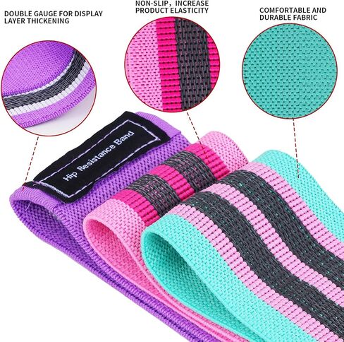 Exercise Resistance Bands for Legs Butt, Fabric Loop Bands Yoga in Saudi Arabia