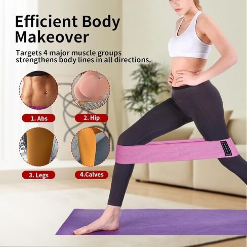 Exercise Resistance Bands for Legs Butt, Fabric Loop Bands Yoga in Saudi Arabia
