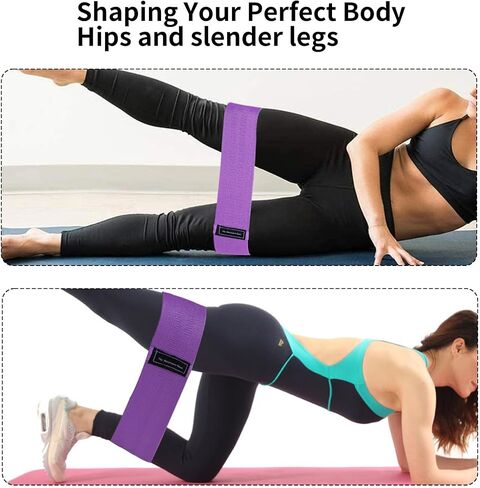 Exercise Resistance Bands for Legs Butt, Fabric Loop Bands Yoga in Saudi Arabia