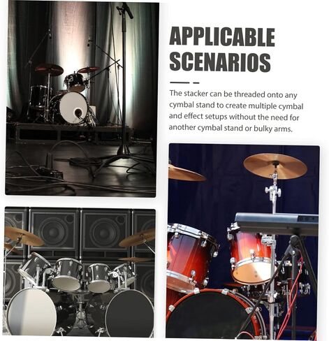 Cymbal Small Cymbal Holder Rack Drum Hat Stack Mount Holding Stand Accessory Cymbals Accessories for Cymbal Felts Stacker Support Cymbal Accessories Metal Silver in Saudi Arabia