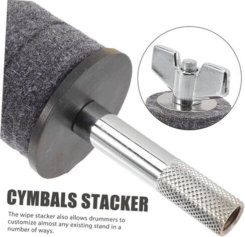Cymbal Small Cymbal Holder Rack Drum Hat Stack Mount Holding Stand Accessory Cymbals Accessories for Cymbal Felts Stacker Support Cymbal Accessories Metal Silver in Saudi Arabia