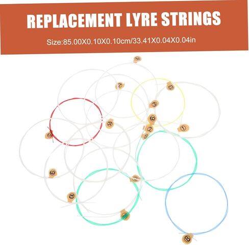 Sosoport 15pcs Harp String for Lyre Harp Durable Instrument Accessories Crisp Sound Rich Overtones Easy Installation Performance for Musicians Beginners in Saudi Arabia