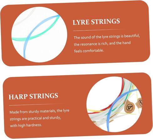Sosoport 15pcs Harp String for Lyre Harp Durable Instrument Accessories Crisp Sound Rich Overtones Easy Installation Performance for Musicians Beginners in Saudi Arabia