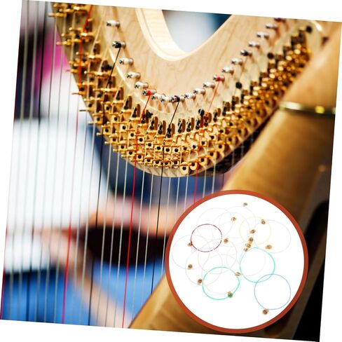 Sosoport 15pcs Harp String for Lyre Harp Durable Instrument Accessories Crisp Sound Rich Overtones Easy Installation Performance for Musicians Beginners in Saudi Arabia