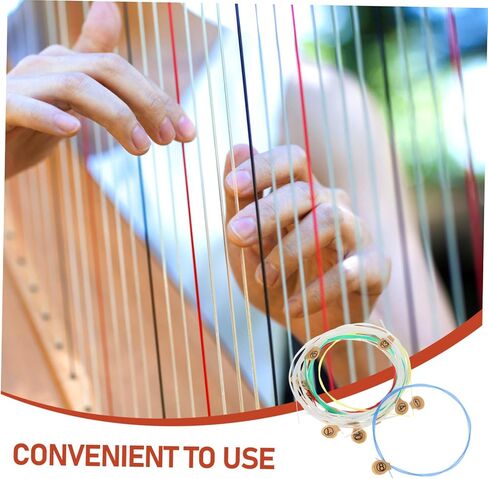 Sosoport 15pcs Harp String for Lyre Harp Durable Instrument Accessories Crisp Sound Rich Overtones Easy Installation Performance for Musicians Beginners in Saudi Arabia