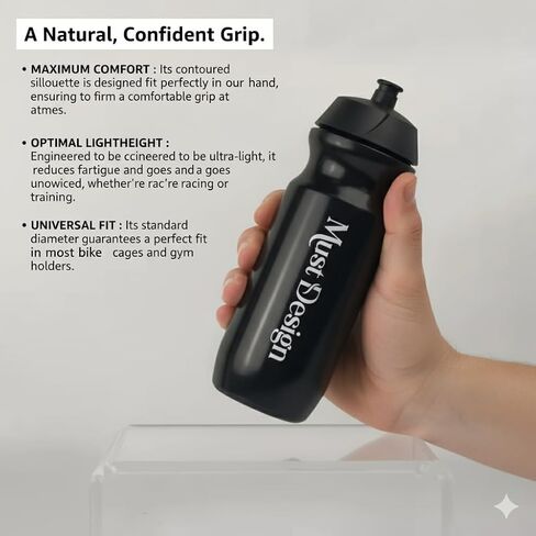 25oz (750) Sports Water Bottle for Gym,Bike & Cycling - 100% Leakproof w/Rotatable Lock Nozzle - BPA-Free, Dishwasher safe & Durable Reusable Plastic Flask Water Bottles in Saudi Arabia