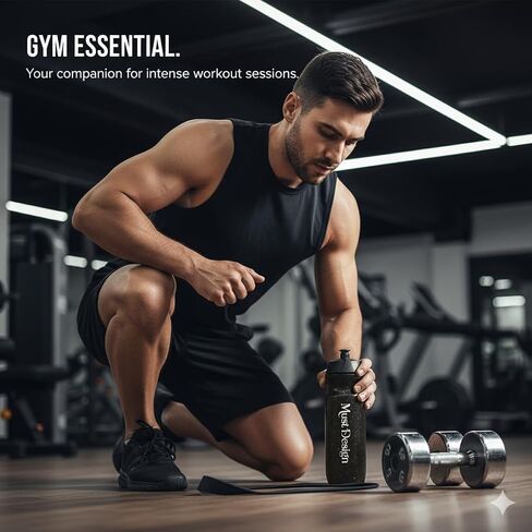25oz (750) Sports Water Bottle for Gym,Bike & Cycling - 100% Leakproof w/Rotatable Lock Nozzle - BPA-Free, Dishwasher safe & Durable Reusable Plastic Flask Water Bottles in Saudi Arabia