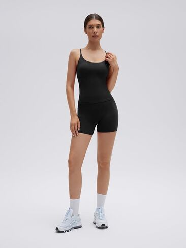 SUUKSESS Women 2 Piece Workout Sets Padded Yoga Tank Top High Waisted Biker Shorts with Pockets in Saudi Arabia