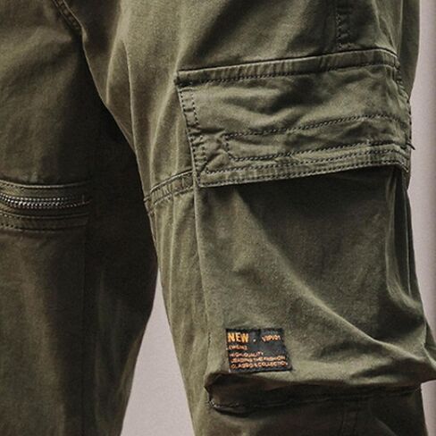 بنطال كاجوال من القطن للرجال من Cargo Joggers، بنطال رياضي فضفاض يسمح بالتهوية مع جيوب متعددة للاستخدام في الهواء الطلق in Saudi Arabia