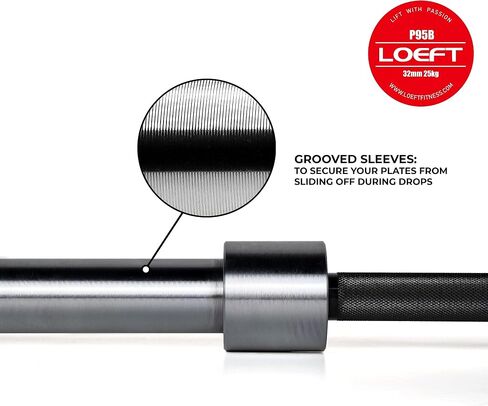 Professional Squat Barbell, 95in/ 8Ft Olympic Barbell for Powerlifting 32MM 55lb, Squat Bar for 2000 lbs Weight Capacity 205K PSI, Weight Bar Fit 2" Weights in Saudi Arabia