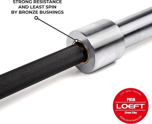 Professional Squat Barbell, 95in/ 8Ft Olympic Barbell for Powerlifting 32MM 55lb, Squat Bar for 2000 lbs Weight Capacity 205K PSI, Weight Bar Fit 2" Weights in Saudi Arabia