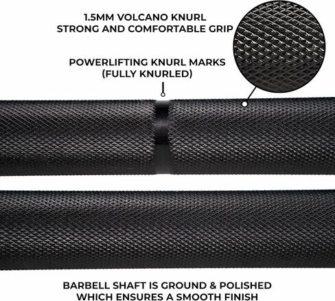 Professional Squat Barbell, 95in/ 8Ft Olympic Barbell for Powerlifting 32MM 55lb, Squat Bar for 2000 lbs Weight Capacity 205K PSI, Weight Bar Fit 2" Weights in Saudi Arabia