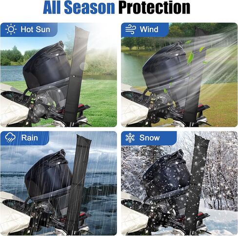 غطاء مرساة المياه الضحلة يناسب مرساة المياه الضحلة بطول 10 أقدام من Minn Kota Raptor - مقاوم للطقس، ومقاوم للأشعة فوق البنفسجية وحماية ضد الخدش لمرساة المياه الضحلة (أسود، 10 أقدام) in Kuwait