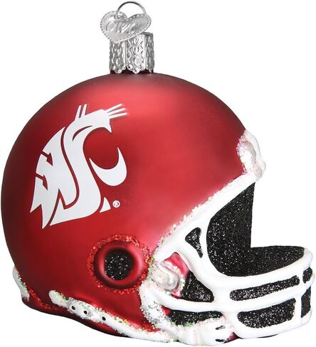 Old World Christmas Washington State University Pennant Glass Blown Ornament for Christmas Tree, Handcrafted Holiday Decoration, University Collection in Saudi Arabia