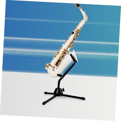 Durable Alto Saxophone Stand with Sponge Cushion Reliable Sax Bracket for Home Storage Music Rooms and Instrument Display Sturdy Black Sax Rack for Safe Protection in Saudi Arabia