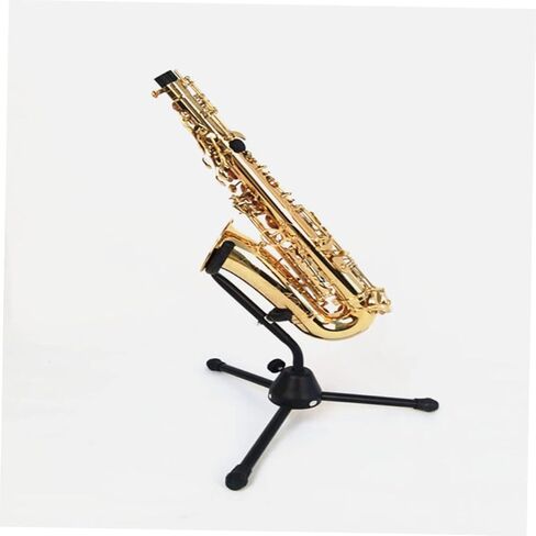 Durable Alto Saxophone Stand with Sponge Cushion Reliable Sax Bracket for Home Storage Music Rooms and Instrument Display Sturdy Black Sax Rack for Safe Protection in Saudi Arabia