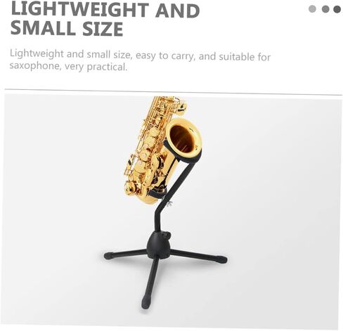 Durable Alto Saxophone Stand with Sponge Cushion Reliable Sax Bracket for Home Storage Music Rooms and Instrument Display Sturdy Black Sax Rack for Safe Protection in Saudi Arabia