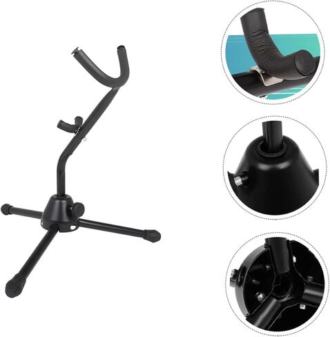 Durable Alto Saxophone Stand Non Skid Bracket Holder for Home Storage and Display Black Saxophone Rack with Sturdy Construction for Alto Sax Multi Scene Use Musical Instrument in Saudi Arabia