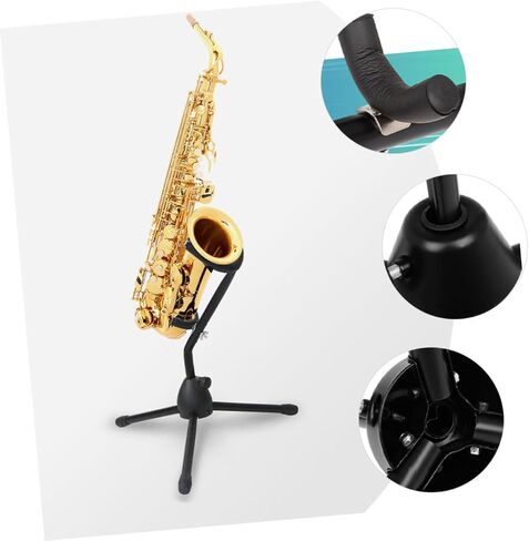 Folding Alto Saxophone Stand Portable Sax Holder Bracket for Home Music Room Performance Solid Sturdy Rack Space Saving Display in Saudi Arabia