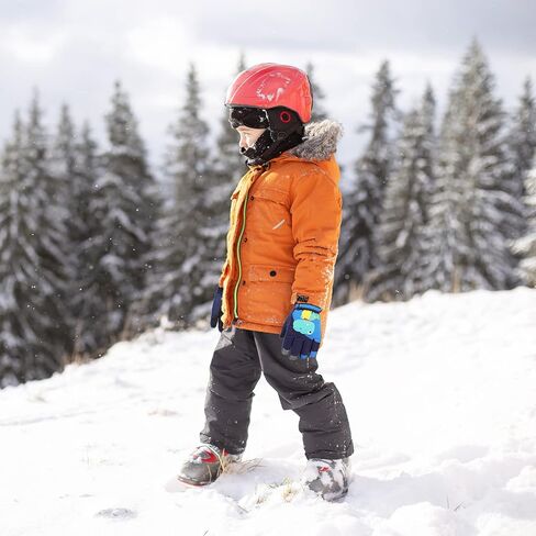 Kids Ski Gloves, Waterproof Winter Warm Snow Gloves for Boys Girls, Snowboard Mittens Ski Skate Mittens with Fleece Lining for Children Age 2-13 Cold Weather Outdoor Sport in Saudi Arabia