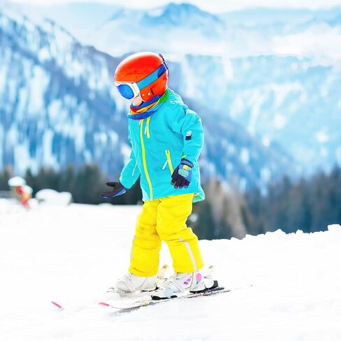 Kids Ski Gloves, Waterproof Winter Warm Snow Gloves for Boys Girls, Snowboard Mittens Ski Skate Mittens with Fleece Lining for Children Age 2-13 Cold Weather Outdoor Sport in Saudi Arabia