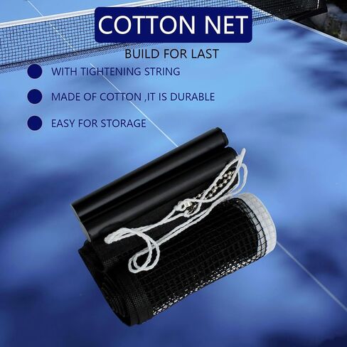 Portable Table Tennis Net with Clamps Collapsible Steel Post Ping Pong Net Set for Indoor/Outdoor Use Includes Clip Grip & Durable Mesh Easy Setup in Saudi Arabia