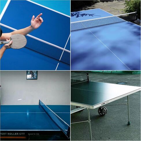 Portable Table Tennis Net with Clamps Collapsible Steel Post Ping Pong Net Set for Indoor/Outdoor Use Includes Clip Grip & Durable Mesh Easy Setup in Saudi Arabia