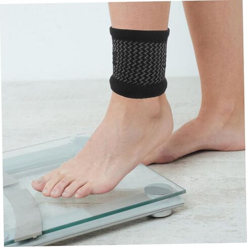 Hemoton 1Pair Breathable Ankle Protector Sleeve Unisex Compression Support for Sports Yoga Skateboarding and Dance Cotton Padded Design for Men and Women Versatile Black Ankle Guard in Saudi Arabia