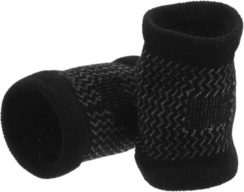 Kisangel 1pair Elastic Ankle Sleeve for Unisex Foot Support Breathable Sweat-wicking Ankle Protector for Yoga Dance Football Skating Black Design Comfortable Fit in Saudi Arabia