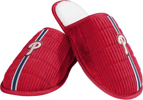 شباشب FOCO MLB الرجالية المرخصة رسميًا والمطرزة بشعار أساسي للعبة Day Team Color Baseball Sherpa Slides in Saudi Arabia