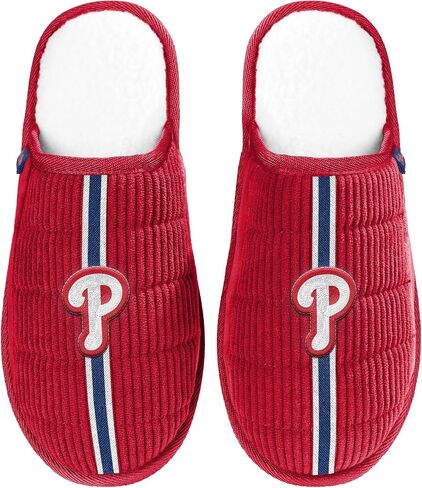 شباشب FOCO MLB الرجالية المرخصة رسميًا والمطرزة بشعار أساسي للعبة Day Team Color Baseball Sherpa Slides in Saudi Arabia