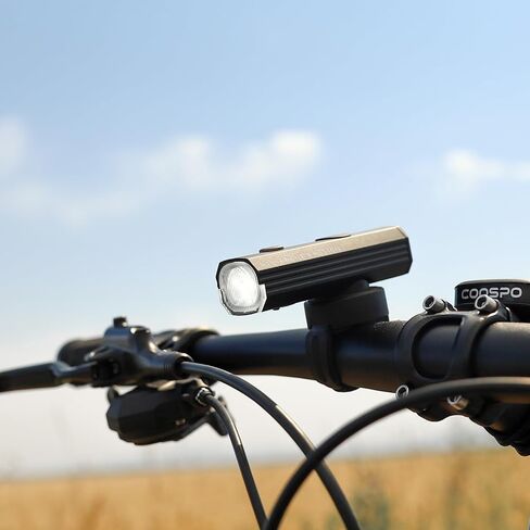 ضوء دراجة COOSPO Pixel 400/600/900 لومن، ضوء رأس دراجة قابل لإعادة الشحن من النوع C، مقاوم للماء 4 أوضاع، وقت تشغيل 24 ساعة لمصباح يدوي آمن، سهل التركيب لركوب الدراجات على الطرق الجبلية in Kuwait