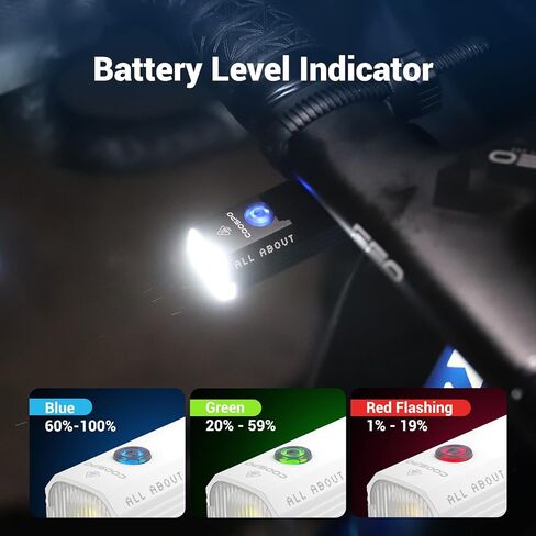 ضوء دراجة COOSPO Pixel 400/600/900 لومن، ضوء رأس دراجة قابل لإعادة الشحن من النوع C، مقاوم للماء 4 أوضاع، وقت تشغيل 24 ساعة لمصباح يدوي آمن، سهل التركيب لركوب الدراجات على الطرق الجبلية in Kuwait