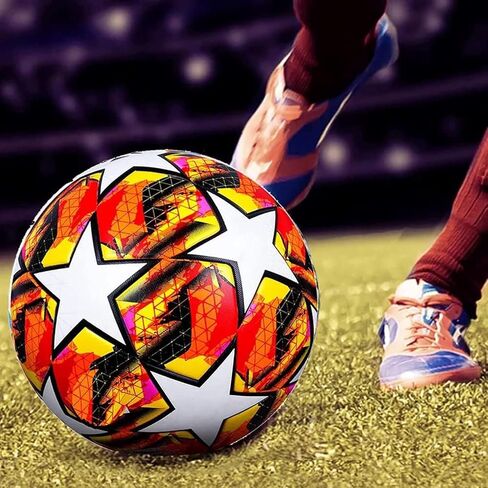 Soccer Ball Size 5, with Pump & Needles, Outdoor Sports Official Match Soccer Ball for Adult Youth Training Practice Ball for Indoor in Saudi Arabia