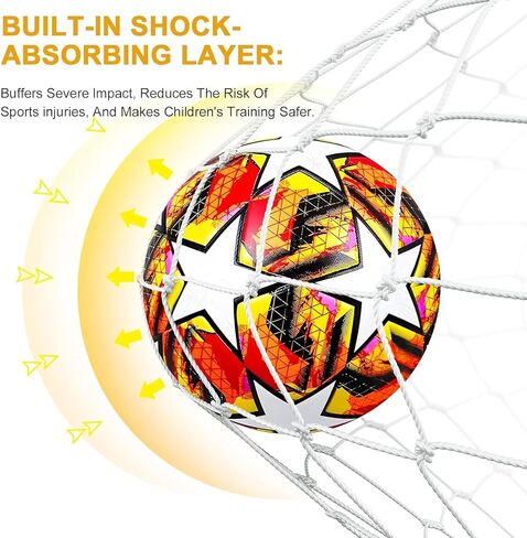 Soccer Ball Size 5, with Pump & Needles, Outdoor Sports Official Match Soccer Ball for Adult Youth Training Practice Ball for Indoor in Saudi Arabia