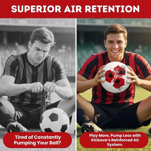 Soccer Balls Size 4 & 5 – Thermal Bonded Professional Training Ball for Youth, Kids, & Adult, Club, Leagues, Match Performance – Outdoor Soccer Balls with Pump for Boys & Girls in Saudi Arabia