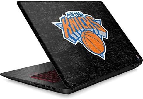 Skinit Decal Laptop Skin Compatible with Omen 15in - Officially Licensed NBA New York Knicks Black Secondary Logo Design in Saudi Arabia